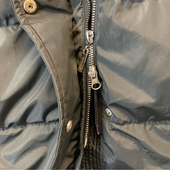 Orolay Down Puffer Jacket Womens Small Green Hooded Long Full Zip Snap Pockets - Picture 14 of 15